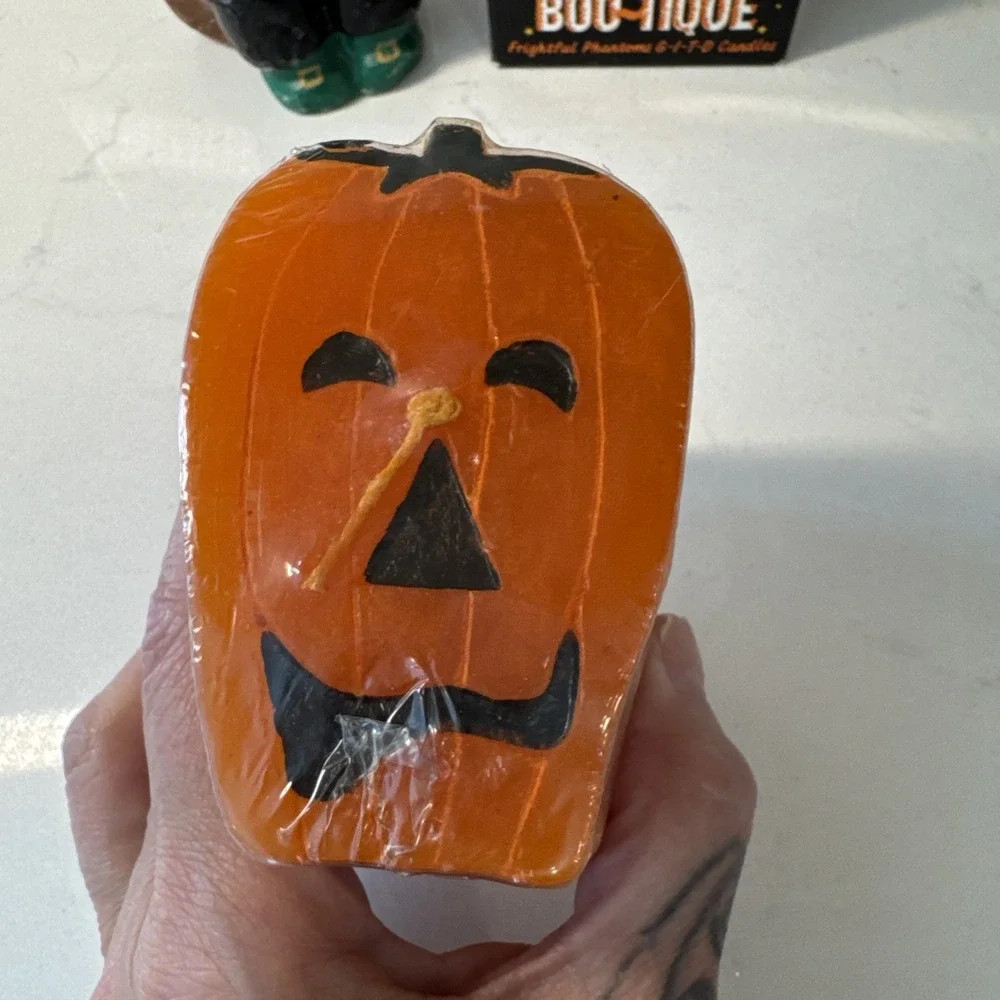 VTG Lot 18‎ Halloween Candles Not Lit Witch Pumpkins